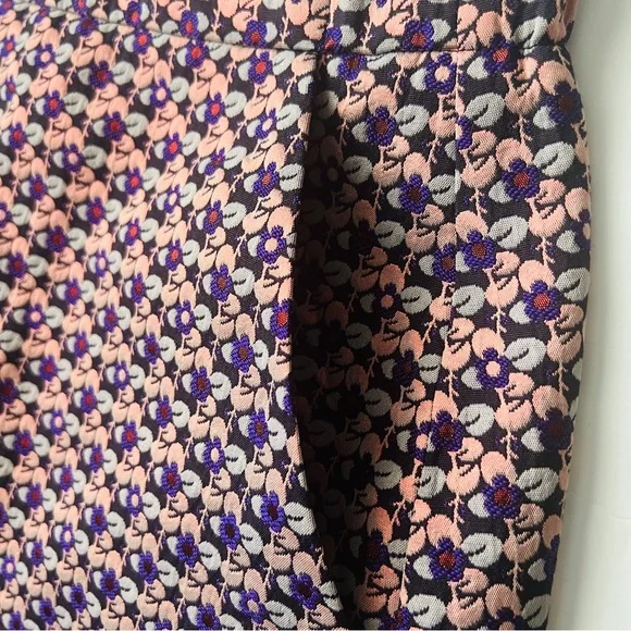 NWT Maje Floral Jacquard Skirt Front Shorts SZ 36/S Pink Skort Pockets Girly - Picture 7 of 14